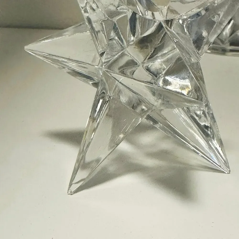 Celestial Glass Star Candle Holder Geometric Modern Decor‎